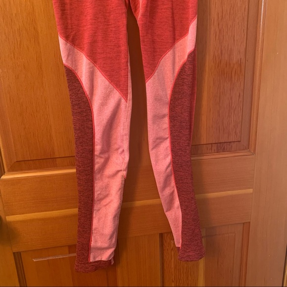 Free People Colorblock High Rise Pop Life Leggings and Top SET Pink Red - Picture 13 of 16